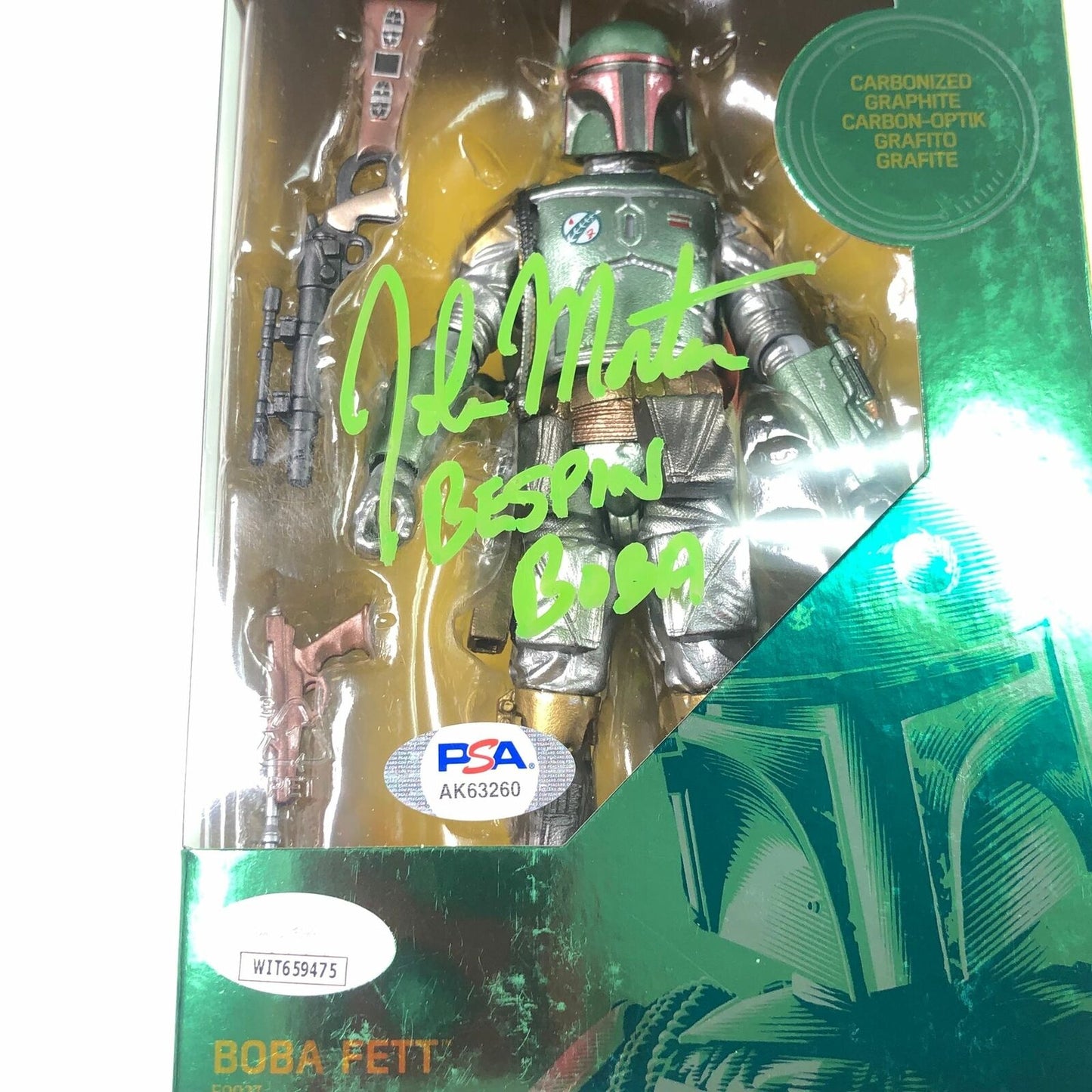 JOHN MORTON Signed Boba Fett Figure PSA/DNA Star Wars