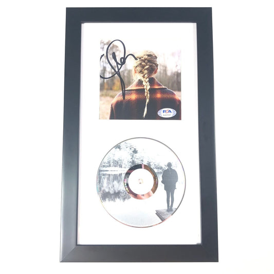 Taylor Swift Signed CD Cover Framed PSA/DNA Evermore Autographed