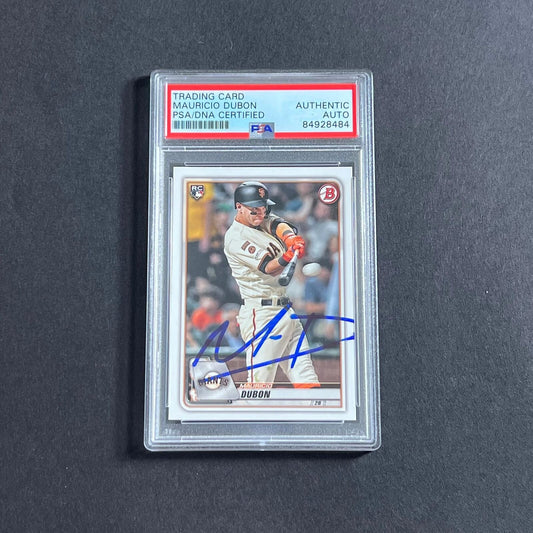 2020 Bowman RC #76 Mauricio Dubon Signed Card PSA Slabbed Giants RC