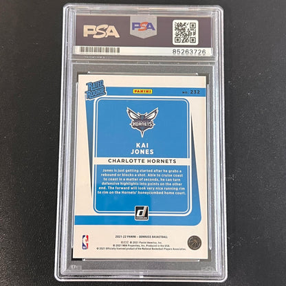 2021-22 Panini Donruss Rated Rookie #232 Kai Jones Signed AUTO PSA Slabbed Horne