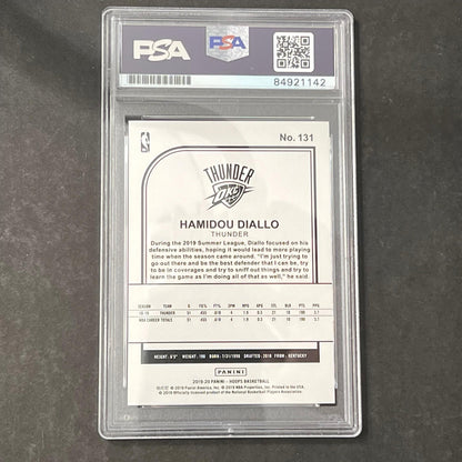 2019-2020 Panini NBA Hoops #131 Hamidou Diallo Signed Card AUTO PSA Slabbed RC T