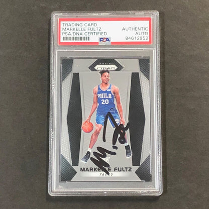 2017-18 Panini Prizm #1 Markelle Fultz Signed Card PSA Slabbed RC 76ers