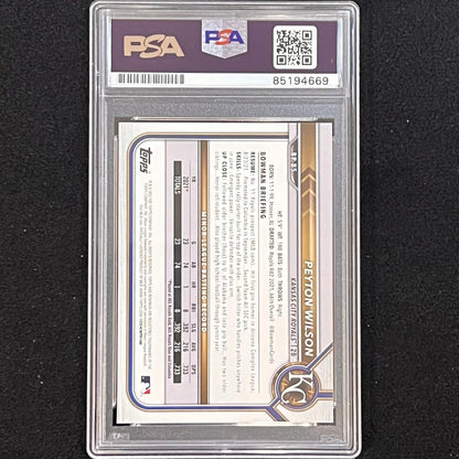 2022 Topps Bowman #BP-85 Peyton Wilson Signed Card PSA/DNA AUTO 10 Slabbed Royal