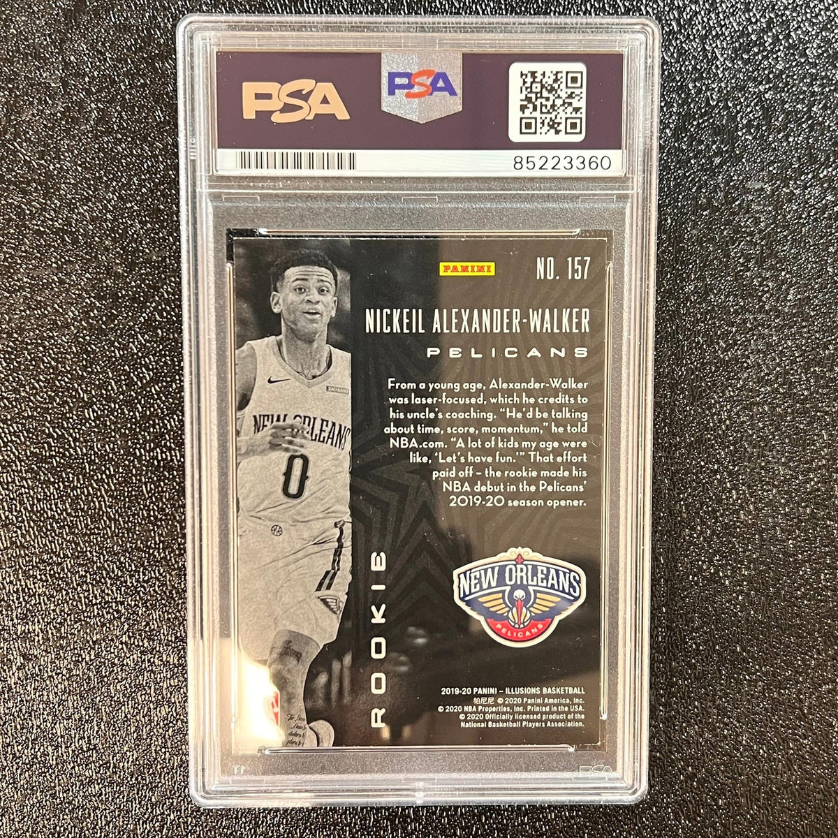 2019-20 Panini Illusions #157 Nickeil Alexander-Walker Signed Card AUTO PSA RC S