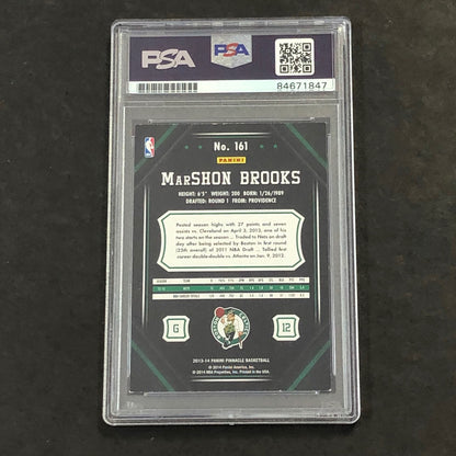 2013-14 Panini Pinnacle #161 Marshon Brooks Signed Card AUTO 10 PSA Slabbed Nets