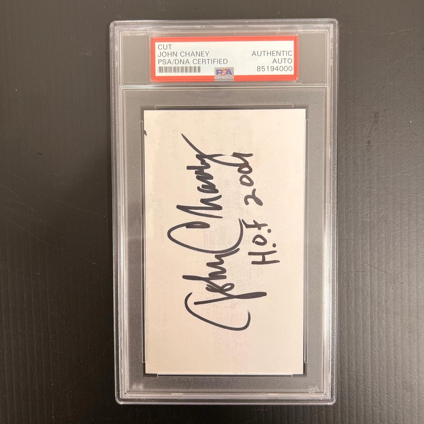 John Chaney Signed Cut  PSA/DNA AUTO Slabbed Autographed Temple