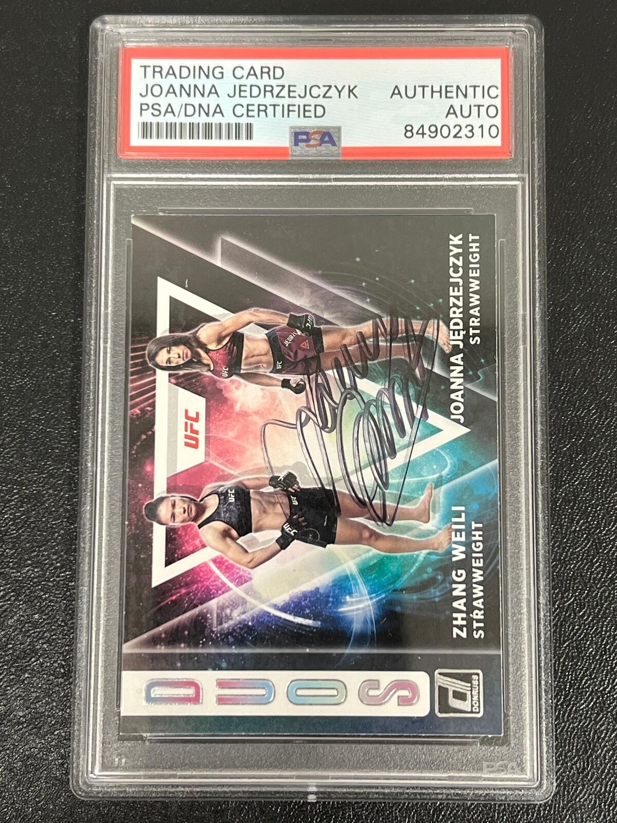 2022 Panini Donruss #2 Joanna Jedrzejczyk Signed Card PSA Slabbed UFC