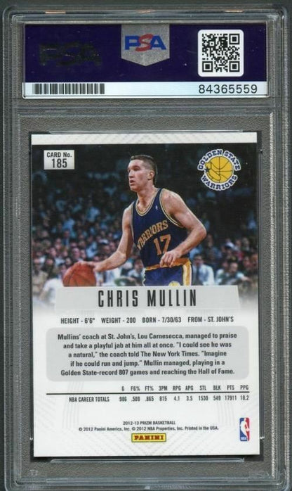2012-13 Panini Prizm #185 Chris Mullin Signed Card AUTO PSA Slabbed Warriors