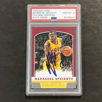 2012-13 Panini Basketball #115 Marreese Speights Signed Card AUTO 10 PSA Slabbed