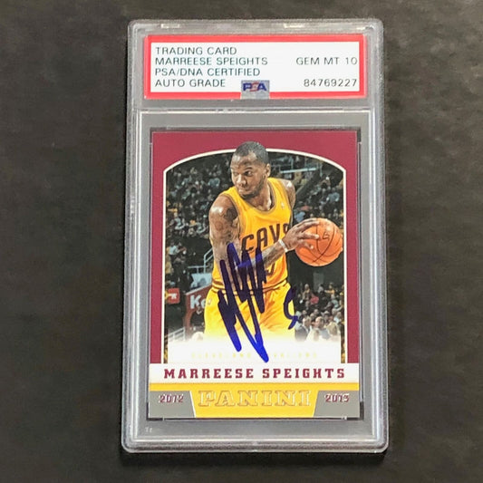 2012-13 Panini Basketball #115 Marreese Speights Signed Card AUTO 10 PSA Slabbed