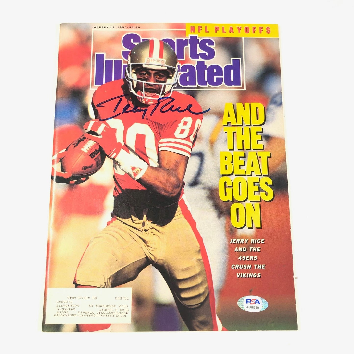 Jerry Rice Signed SI Magazine PSA/DNA 49ers Autographed No Label