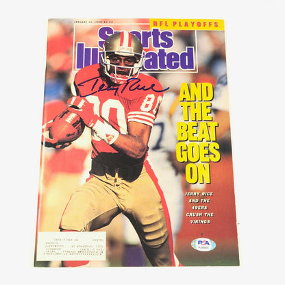 Jerry Rice Signed SI Magazine PSA/DNA 49ers Autographed No Label