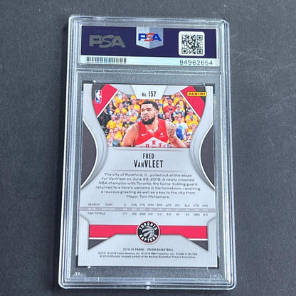 2019-20 Panini Prizm #157 Fred VanVleet Signed Card AUTO 10 PSA Slabbed Raptors