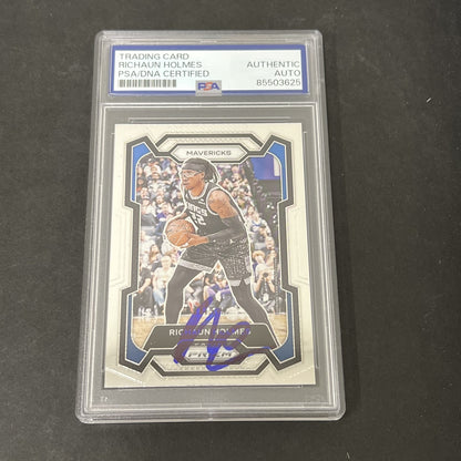 2023-24 Panini Prizm Basketball #212 Richaun Holmes signed card PSA