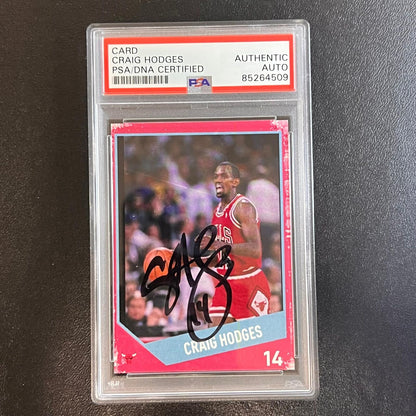 1990s Craig Hodges Signed Card AUTO PSA Slabbed Bulls