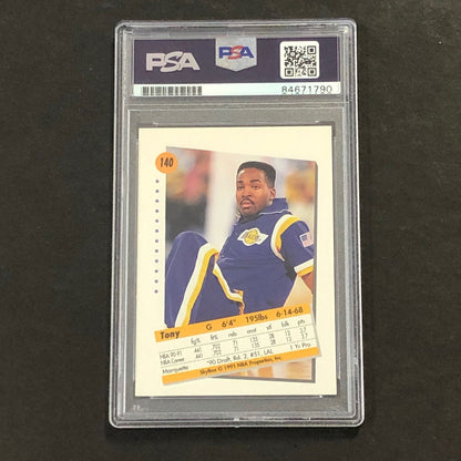 1991 Skybox #140 Tony Smith Signed Card AUTO 10 PSA Slabbed Lakers