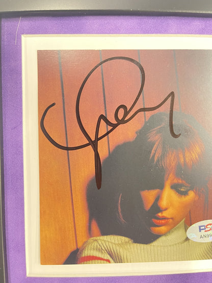 Taylor Swift Signed CD Cover Framed PSA/DNA Lavender Midnights Autographed
