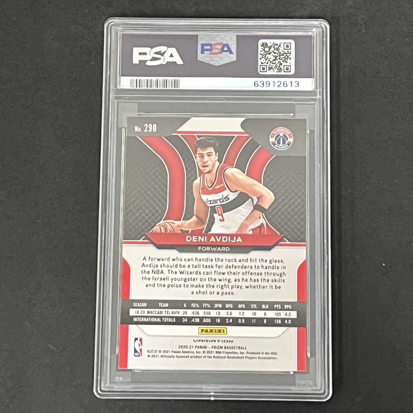 2020 Panini Prizm #290 Deni Avdija PSA 10