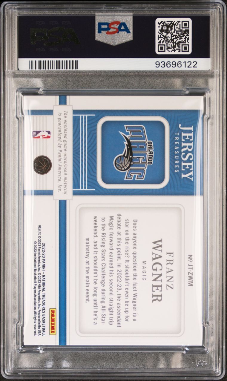 2022 National Treasures #87 Franz Wagner RED Signed Card Authentic AUTO 10 PSA/D
