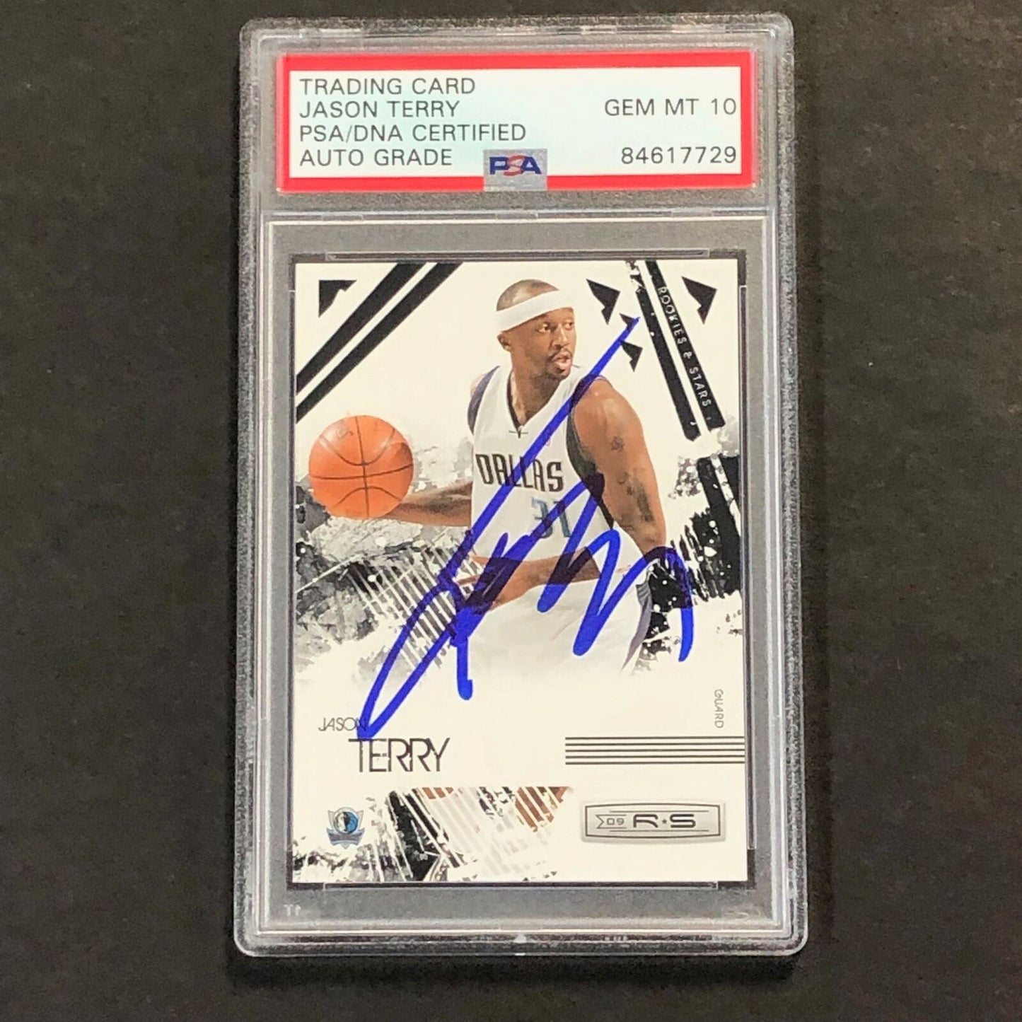 2009-10 Panini Rookies & Stars #20 Jason Terry Signed Card AUTO 10 PSA/DNA Slabb