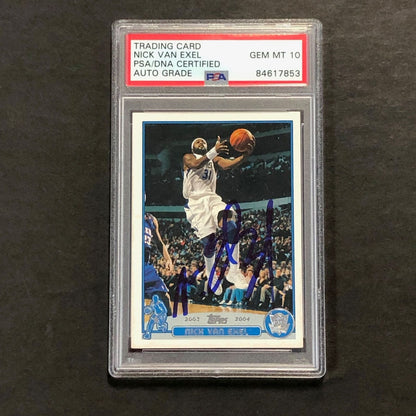 2003-04 Topps #201 Nick Van Exel Signed Card AUTO GRADE 10 PSA/DNA Slabbed