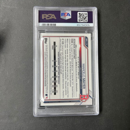 2021 Bowman Chrome 1st Purple #BDC-174 Marcelo Mayer Signed Card PSA 9 AUTO 10 R