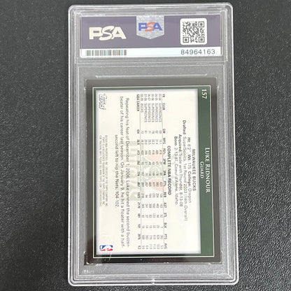 2005 Topps Draft Pick #157 Luke Ridnour Signed Card AUTO PSA Slabbed Milwaukee B