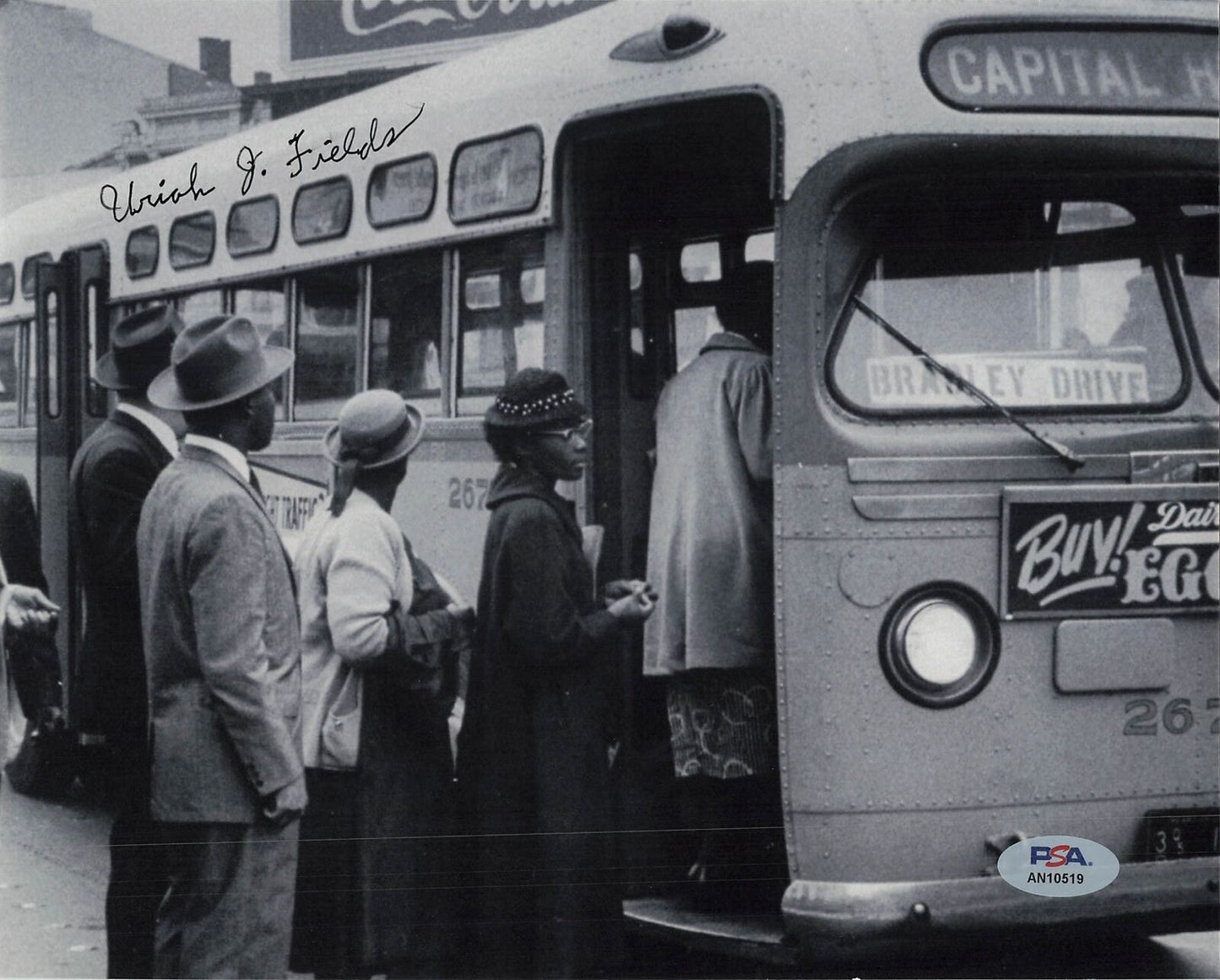 Uriah Fields signed 8x10 photo PSA/DNA Autographed