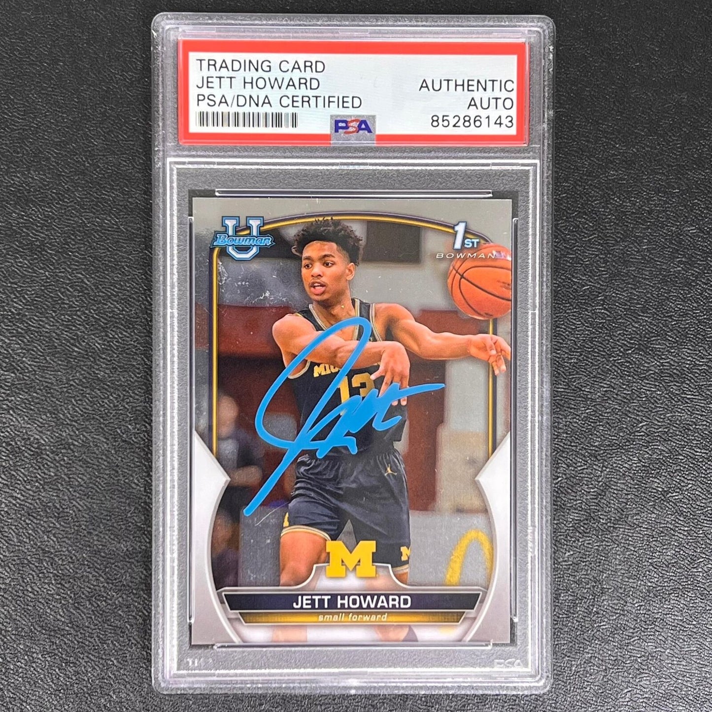 2023 Bowman Basketball #3 Jett Howard Signed Card AUTO 10 PSA Slabbed RC Michiga