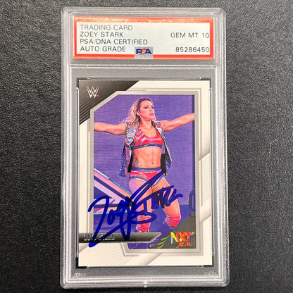 2022 Panini NXT 2.0 #6 Zoey Stark Signed Card AUTO 10 PSA Slabbed WWE