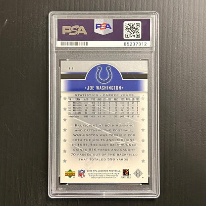 2005 Upper Deck #11 Joe Washington Signed AUTO PSA Slabbed Colts