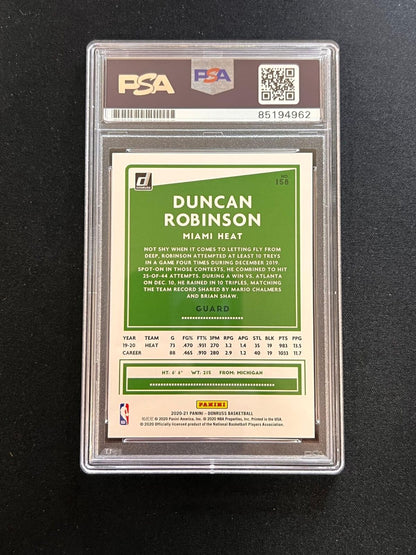 2020-21 Panini Donruss #158 Duncan Robinson Signed Card AUTO PSA Slabbed Heat