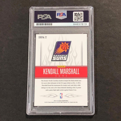 2012-13 Panini Select #22 Kendall Marshall Signed Card AUTO PSA Slabbed RC Suns