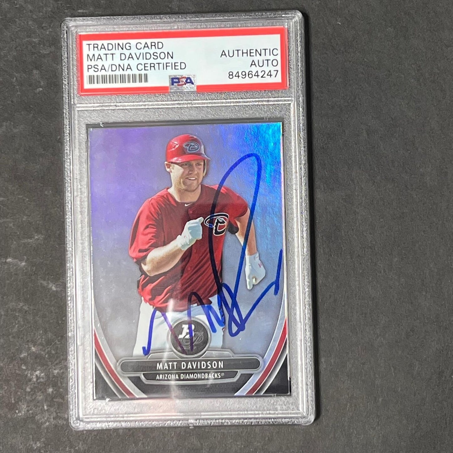 2013 Bowman Platinum Prospects #BPP77 Matt Davidson Signed Card Auto PSA Slabbed