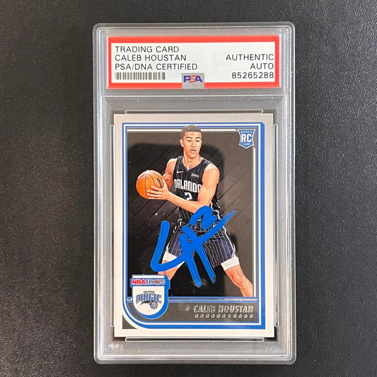 2022-23 Panini Hoops #260 Caleb Houstan Signed Card AUTO PSA Slabbed RC Magic