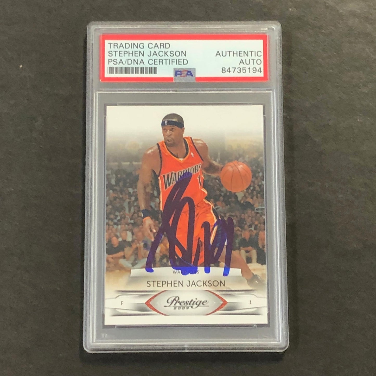 2009-10 Panini Prestige #32 Stephen Jackson Signed Card AUTO PSA Slabbed