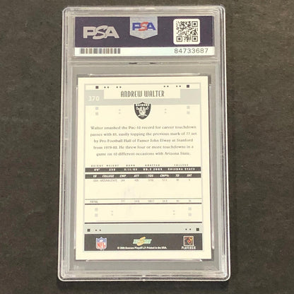 2005 Donruss Score #370 Andrew Walter AUTO 10 card PSA Raiders Signed