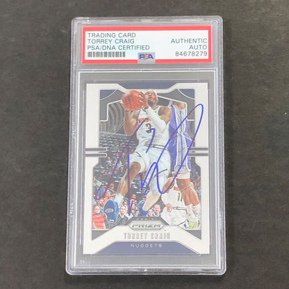 2019-20 Panini Prizm #87 Torrey Craig Signed AUTO PSA Slabbed Nuggets