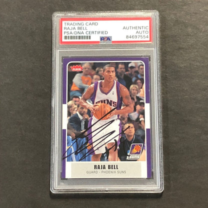 2007-08 Fleer #193 Raja Bell Signed Card PSA Slabbed Suns