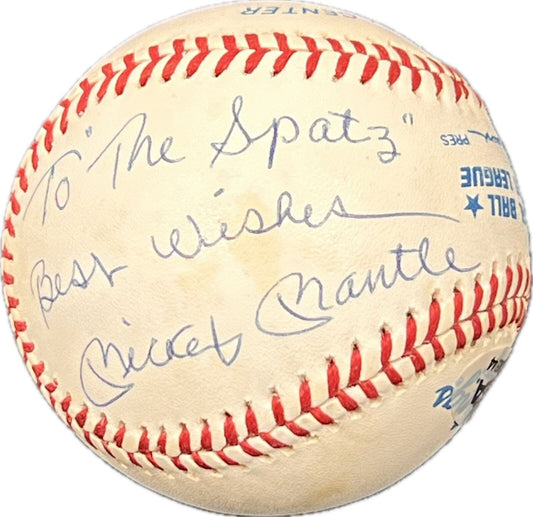 Mickey Mantle signed baseball PSA MINT 9 Autographed Yankees