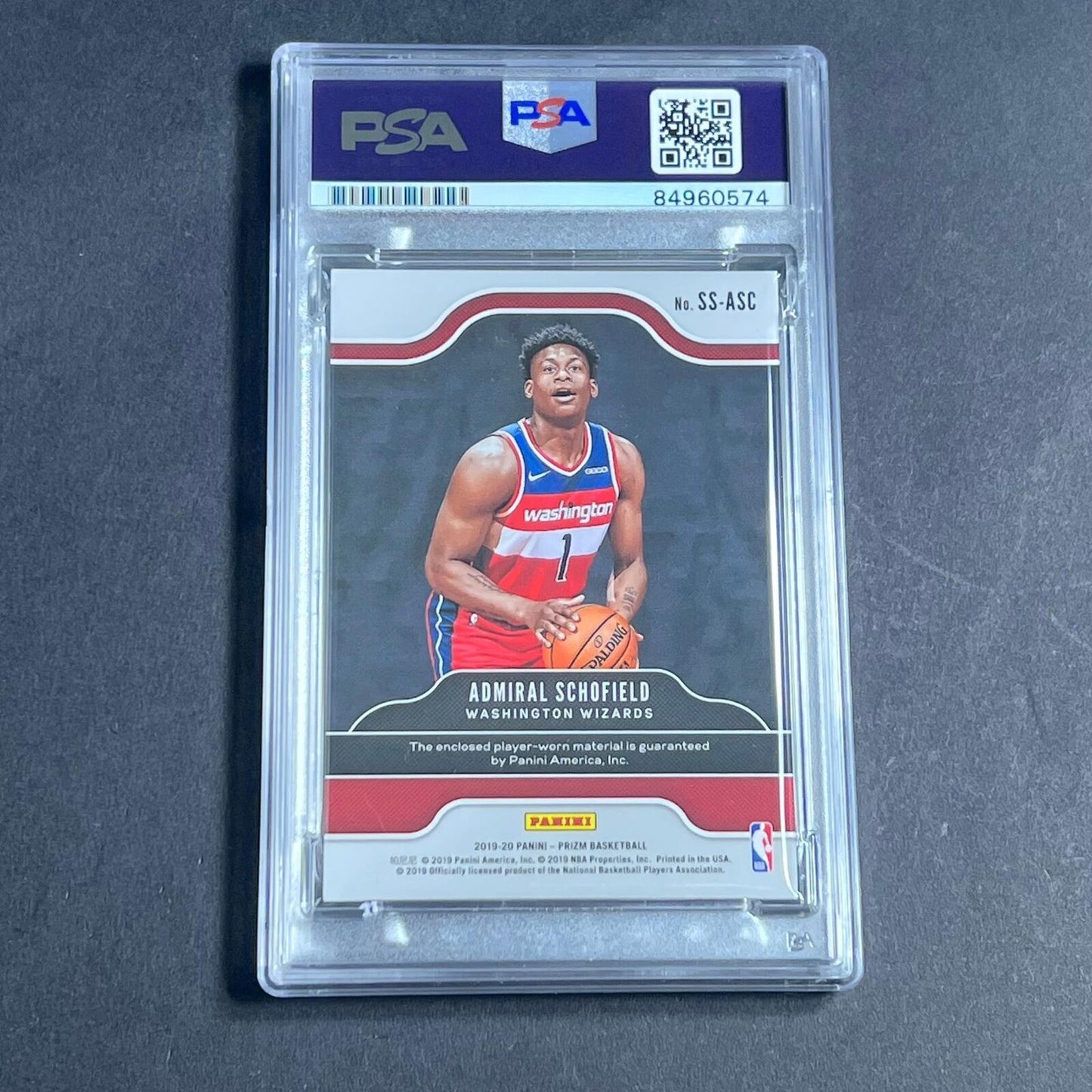 2019-20 Panini Prizm #SS-ASC Admiral Schofield Signed Card AUTO PSA Slabbed Wiza