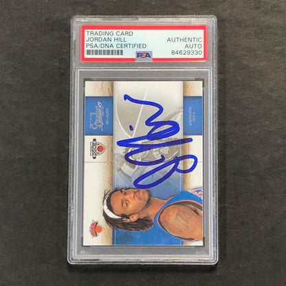 2009-10 PANINI STUDIO #149 Jordan Hill Signed Card AUTO PSA Slabbed RC Knicks