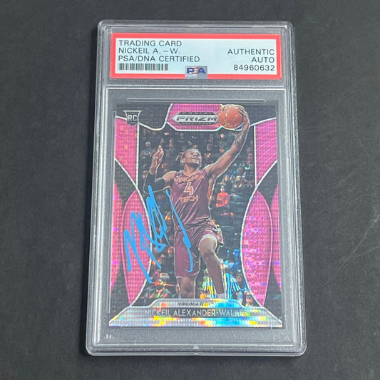2019-20 Panini Prizm Draft Picks #18 Nickeil Alexander-Walker Signed Card AUTO P