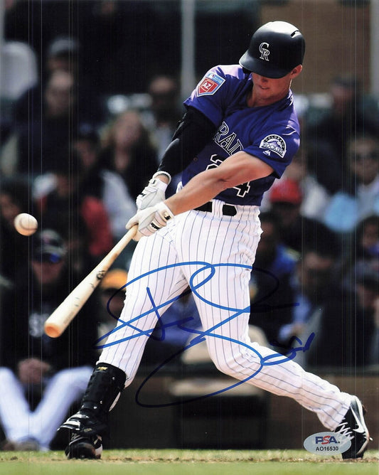 Ryan McMahon signed 8x10 photo PSA/DNA Colorado Rockies Autographed