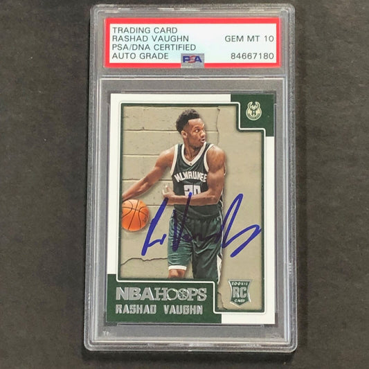 2015-16 Panini NBA Hoops #269 Rashad Vaughn Signed Card AUTO 10 PSA Slabbed RC R