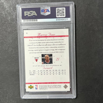 2001 Upper Deck #12 Marcus Fizer Signed Card AUTO  PSA Slabbed Bulls