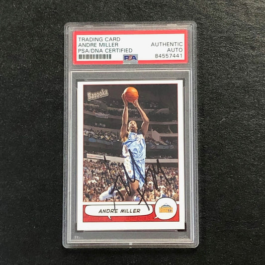 2004-05 Topps Bazooka #23 Andre Miller Signed AUTO PSA Slabbed Nuggets