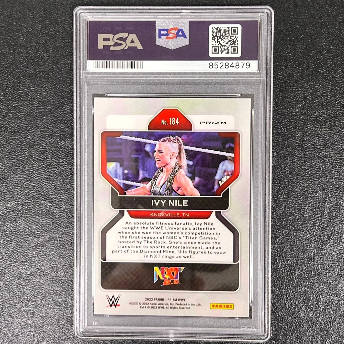 2022 Panini Prizm WWE #184 Ivy Nile Signed Card PSA AUTO Slabbed