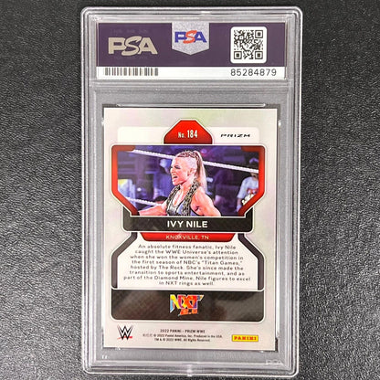 2022 Panini Prizm WWE #184 Ivy Nile Signed Card PSA AUTO Slabbed