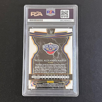 2019-20 Panini Select #49 Nickeil Alexander Walker Signed Card AUTO PSA Slabbed